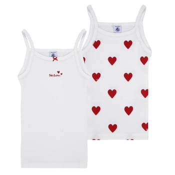 Petit Bateau  Top LOT DEBARDEUR X2