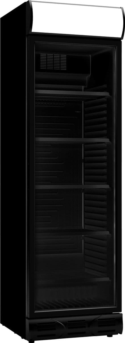 Combisteel Drankenkoeling - 382L - Zwart - +4°C/+10°C - Statisch + Ventilator - Scharnier Rechts - 595x650x2000mm - Horeca Koelkast