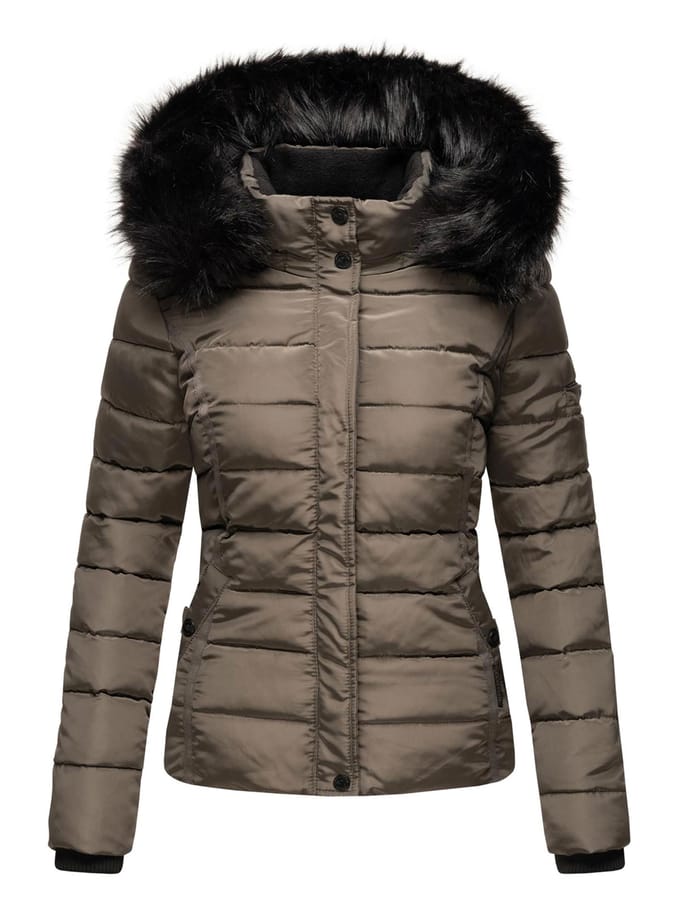 Navahoo Dames Winterjas Miamor – Teddyvoering, Afneembare Capuchon & Bontkraag