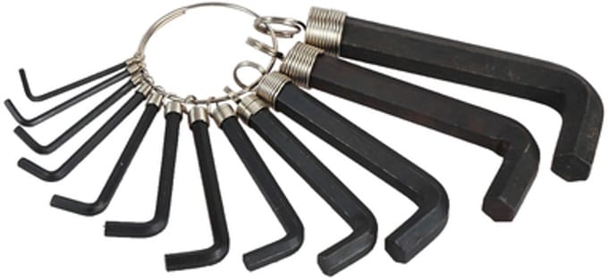 AGTECH GRANIT Parts Germany - Inbussleutels - 12 Delig - 2-14 mm - Zwart