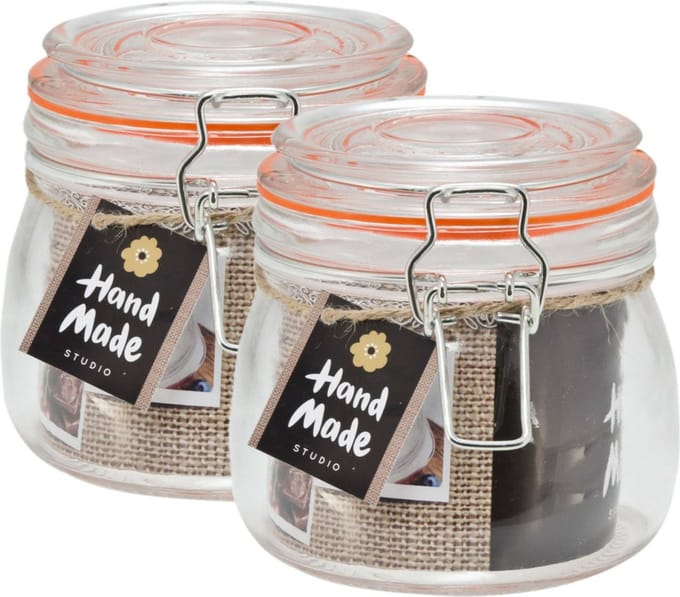 Svenska Living Weckpot/inmaakpot - 2x - 500 ml - glas - met beugelsluiting