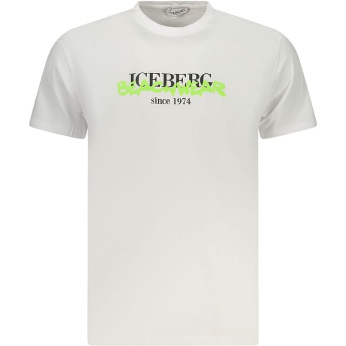 Iceberg Neon Katoenen T-Shirt voor Mannen