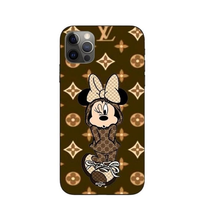 Hoesje - Disney - Iphone 14 Pro Max - Minnie - Bruin - Zacht bruin