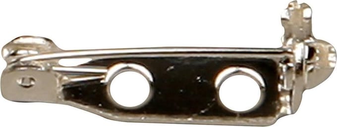 Brochespeld, L: 15 mm, verzilverd, 100 stuk/ 1 doos