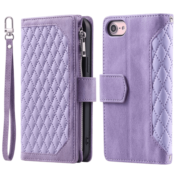 TwoTone Apple iPhone 16e/17e Wallet Hoesje Paars