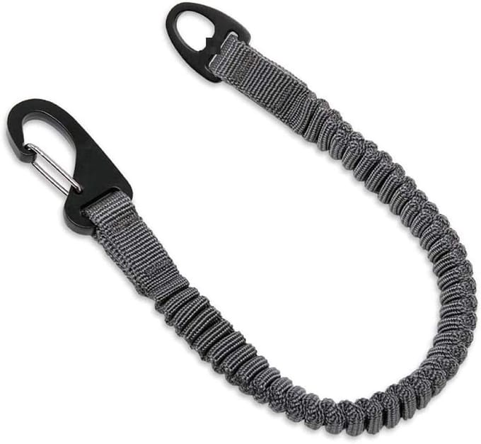 Korte Hondenriem - Nylon Riem - Hondentraining - Elastische Bungee Buffer - 37cm-60cm - Grijs