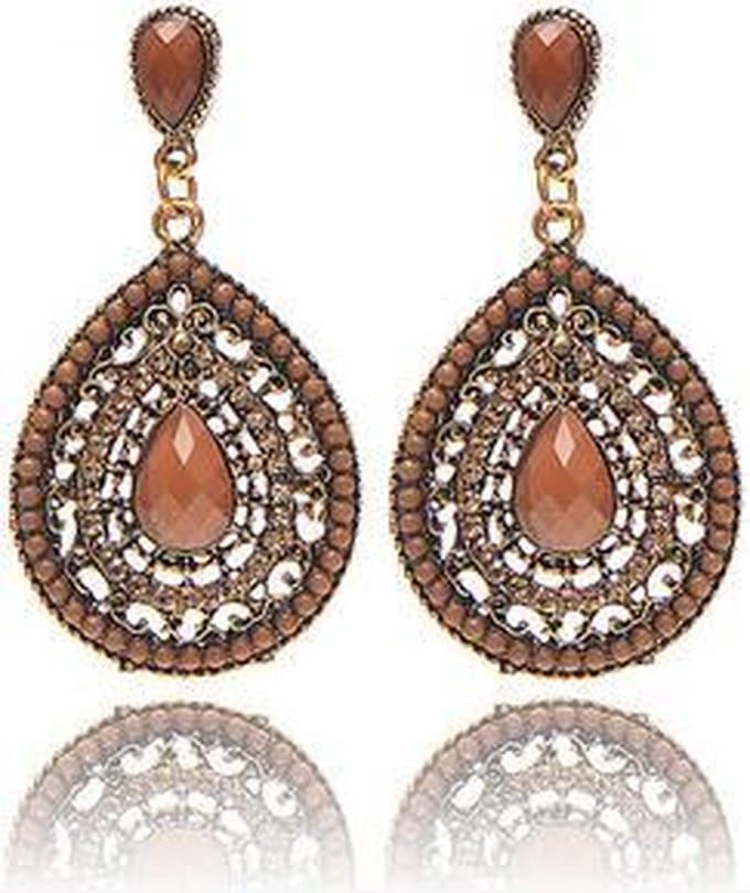 Oorbellen - Vintage - Bohemian Style - Bruin