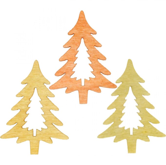 Strooidecoratie kerstboom oranje 4cm 72 st, 72 Stück
