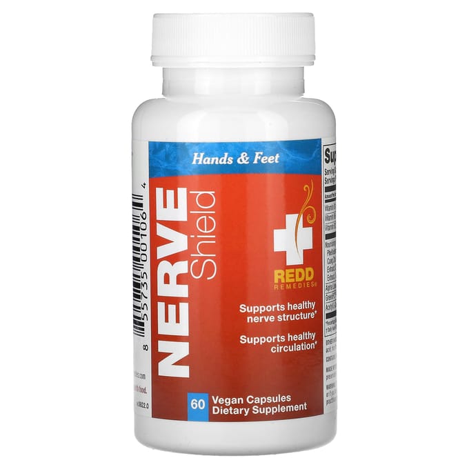 Redd Remedies, Nerve Shield, Mains et Pieds, 60 Gélules Végétales