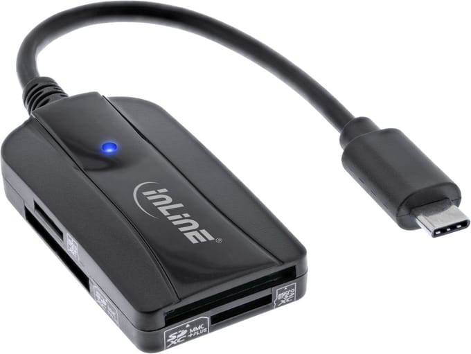 InLine® Kaartlezer, USB-C, USB 3.2 Gen.1, voor SD en microSD