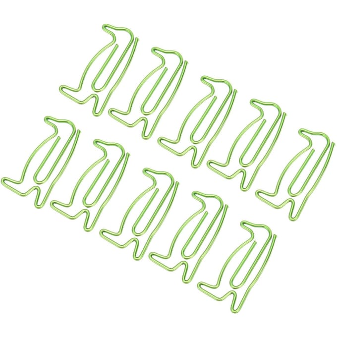 100 Stuks Paperclips Schattig Uniek Pinguïnvorm Elektroplating Proces Lichtgewicht Draagbaar Metaal beige
