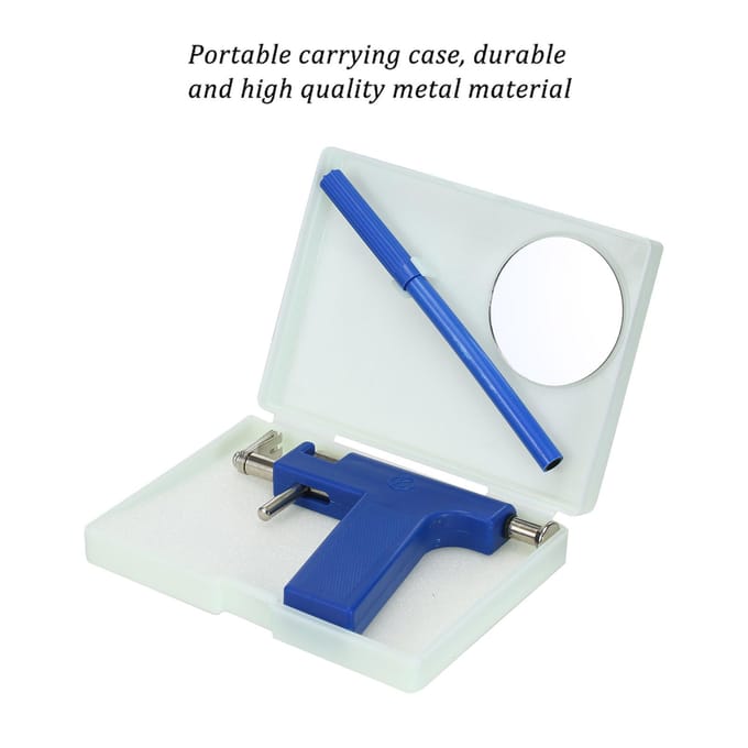 Oorpiercingpistoolset Veiligheid Oor Neus Navel Lichaamspiercingpistool Kit Set Met 98 stuks Oorknopjes paars