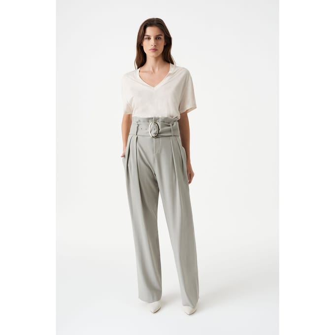 IRO Paris Orida Trouser Light Grey Maat: M | Straight Broeken Outlet | Dames | Grijs
