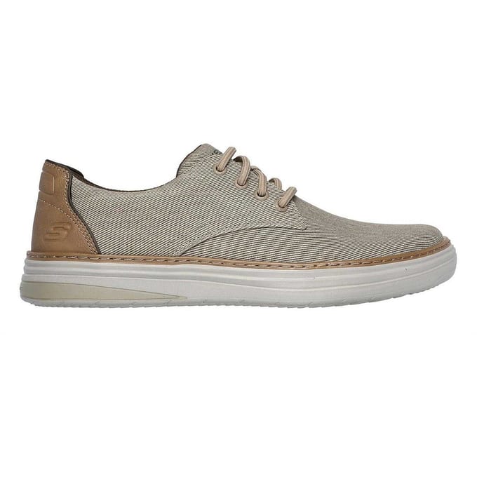 Skechers Heren Hyland Gestreepte Canvas Sneakers (Khaki)