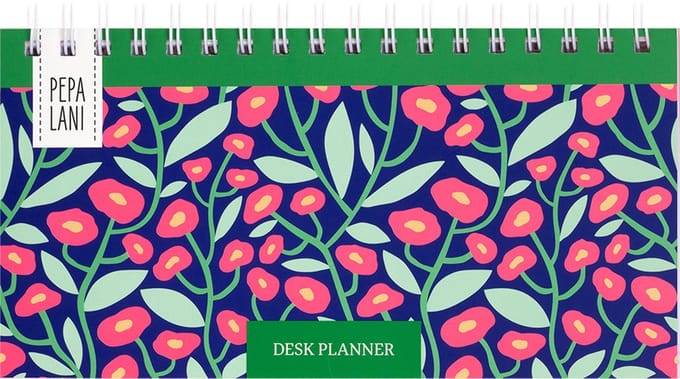 Pepa Lani deskplanner Spring Flower & Fruity Poppy flowers