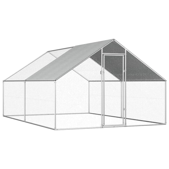 vidaXL - Kippenhok - 2,75x4x1,92 - m - gegalvaniseerd - staal