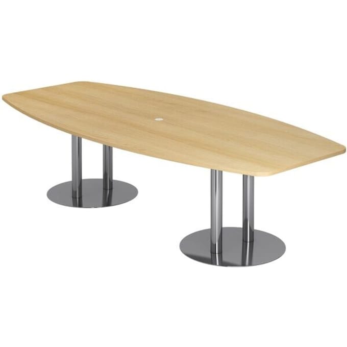 KARAT S 28 C - Karat Eiken met voetstuk / chroom 280 x 130