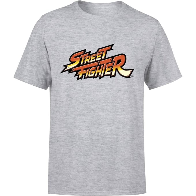Street Fighter Logo Men's T-Shirt - Grey - S