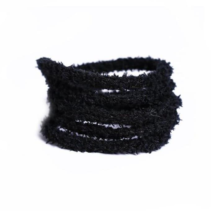 Allecto - Plush Shoelaces - Fuzzy Veters - Zacht en Elastisch - Zwart