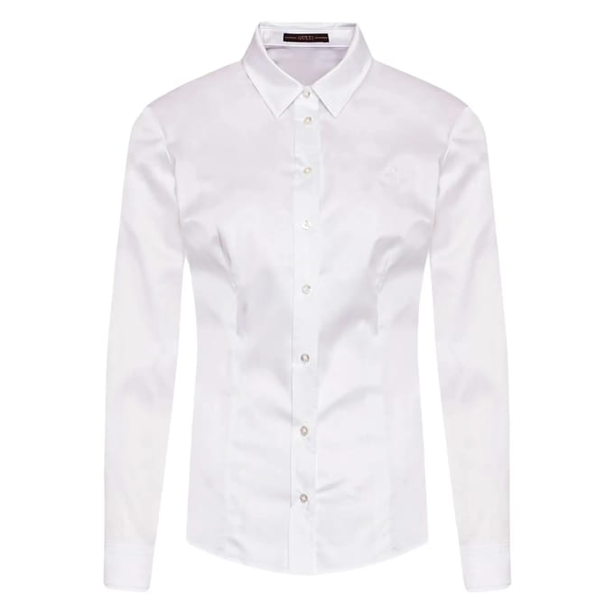 Guess Ls Cate Wit Overhemd - Streetwear - Vrouwen