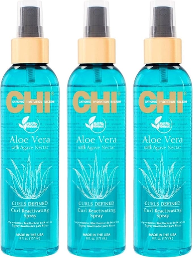 CHI Aloe Vera Curl Reactivating Spray - 3 x 177 ml
