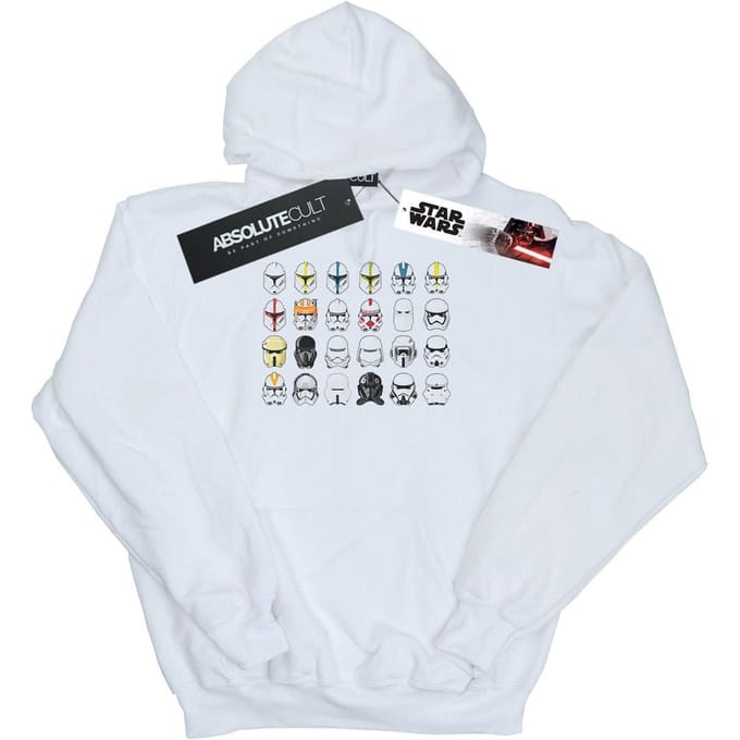 Star Wars Heren Trooper Helmen Hoodie (Wit)
