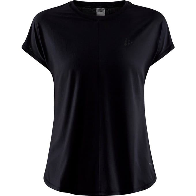 Craft Maat M Core Charge Rib Tee Dames - sportshirts - zwart - Vrouwen