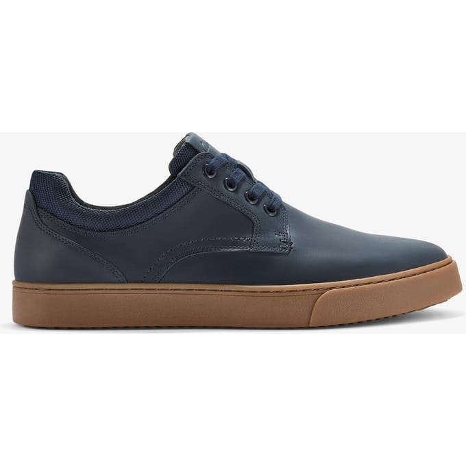 Lockton Das Navy Olie Leer Sneakers