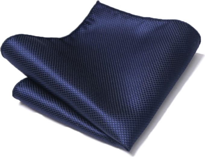 Pochet Zijde - Donkerblauw - Sorprese - pochette - heren - kleine ruit