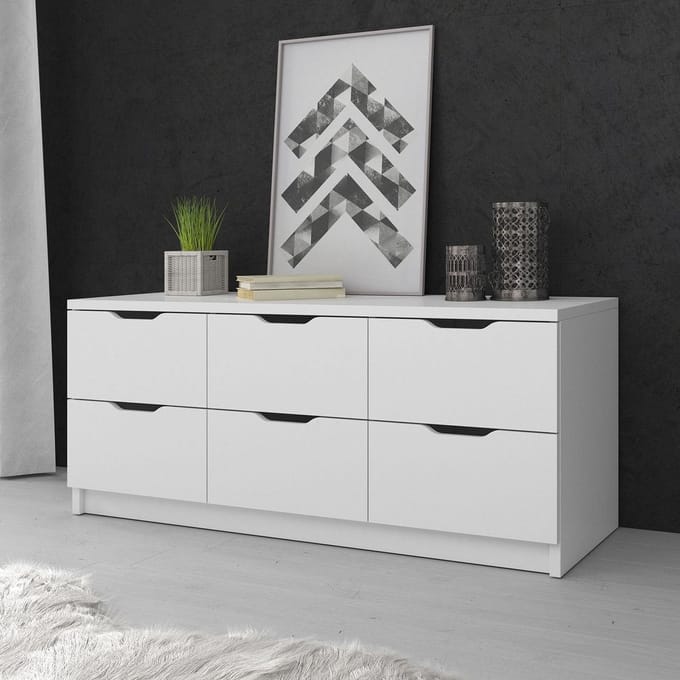 Meubella - Ladekast Kennedy - Wit - 120 cm