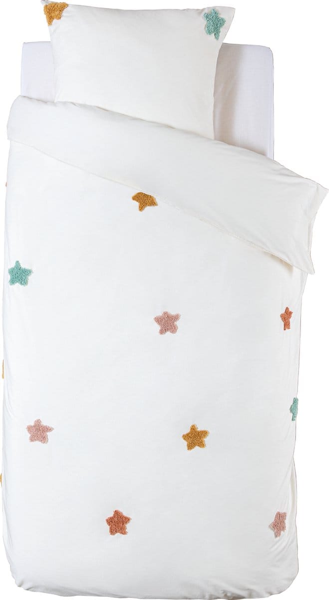 Atmosphera Kids Dekbedovertrek set met 1 kussensloop 140x200cm/65x65cm Ster