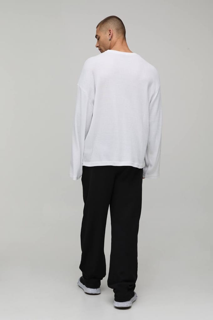 Ontspannen Wafel Joggingbroek | Black | Size Small