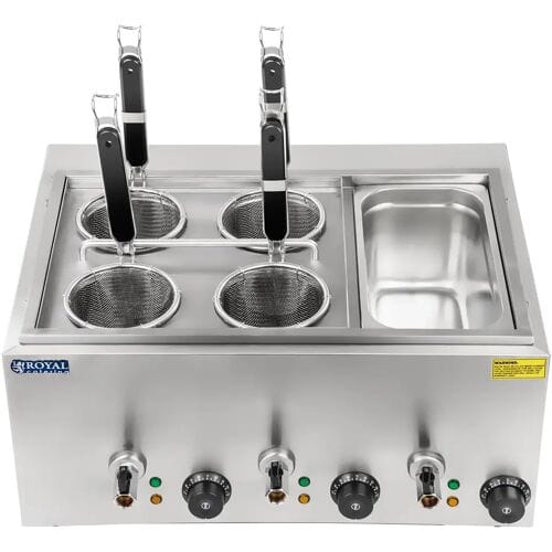 Royal Catering Pastakoker met 4 zeefmanden en 1/3 GN-Container 10010234