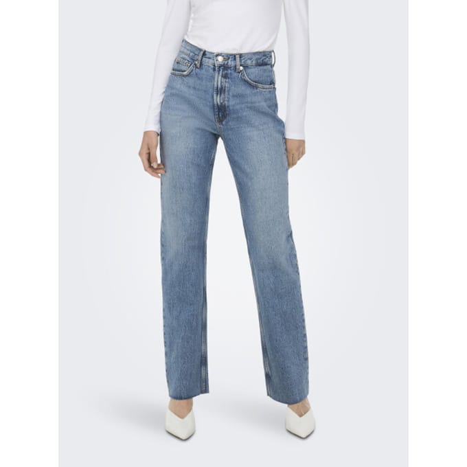 Straight leg jeans van puur katoen, model 'RILEY'