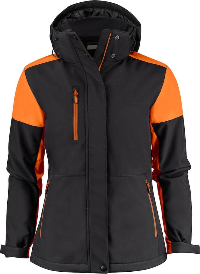 Printer PRIME PADDED SOFTSHELL PRIME LADY 2261072 - Zwart/Oranje - S