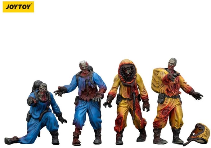 Joy Toy (CN) Zombie Dark Source Action Figuur 4-Pack Biochemical Lab Team 8 cm Action Figuur