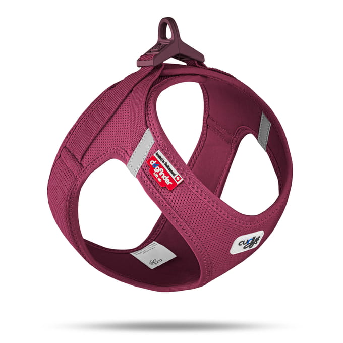 Curli Vest harnas Clasp Air-Mesh, robijnrode maat M: 43,4-49cm hond