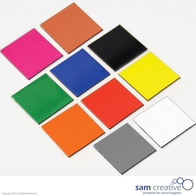 Sam Creative Whiteboard Magneten - Vierkant - 3x3 cm - Wit - 25 stuks