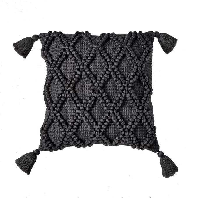 Kussen - Alda - Ulster Weavers - Zwart - Met binnen kussen - 43 cm x 43 cm