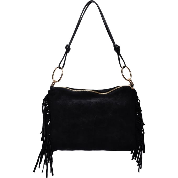 Isabella Rhea Zwart Rundleer Tas