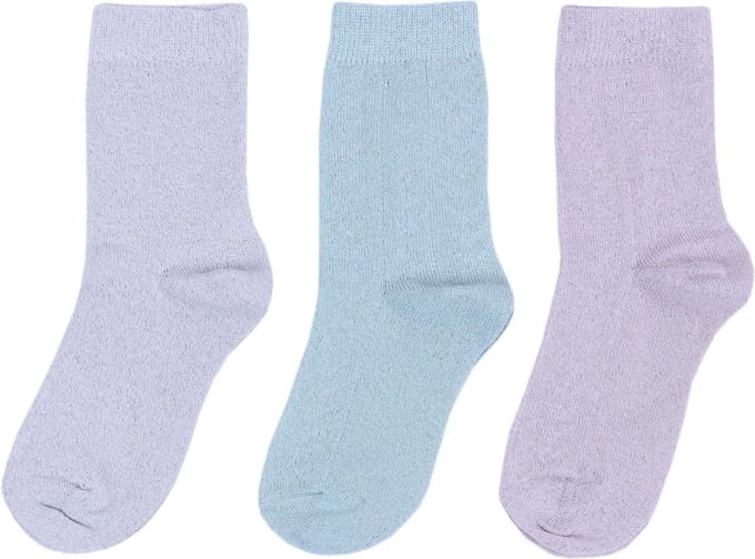 3x pastel glanzende sokken