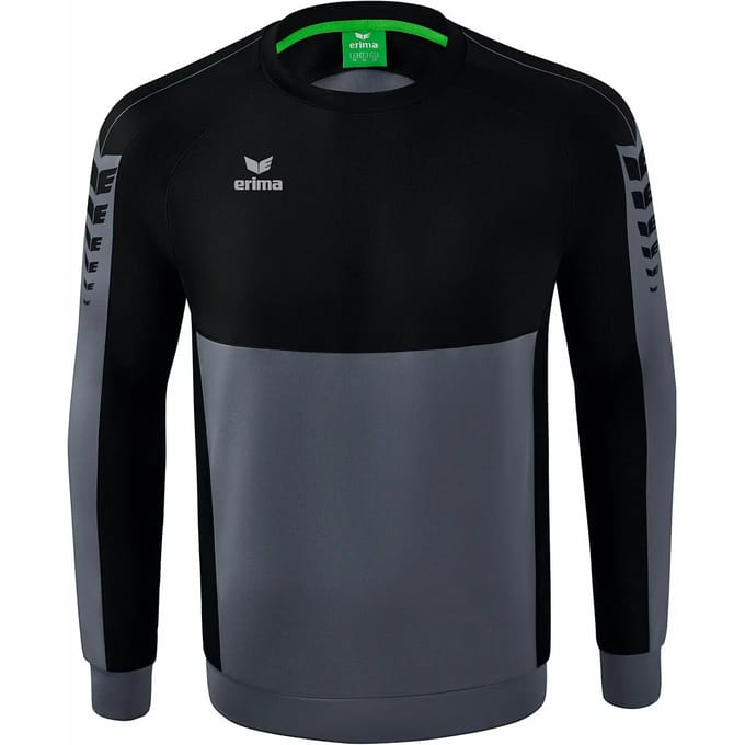 Erima Six Wings Sweatshirt Kinderen - Zwart / Slate Grey | Maat: 152