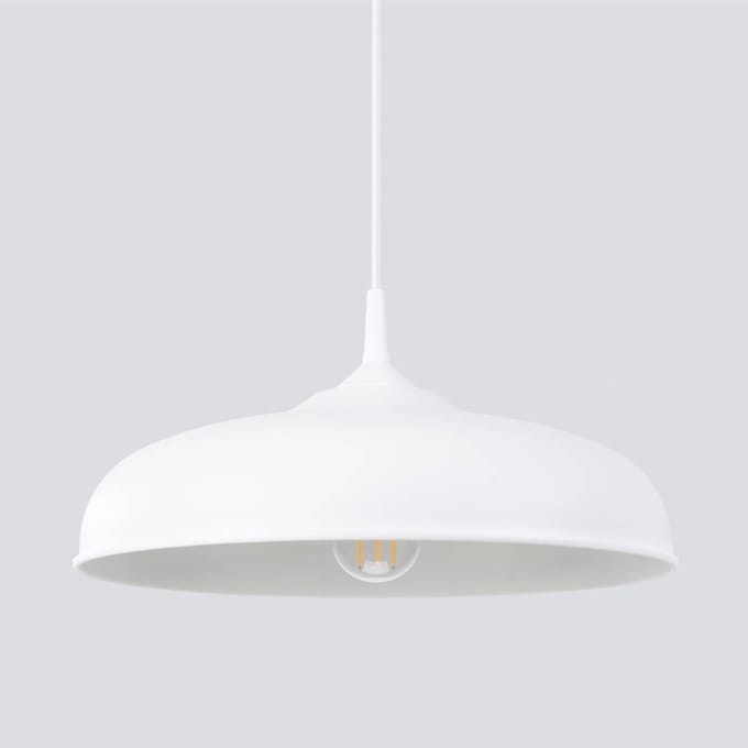Sollux Lighting Hanglamp Gina - 74x38x38cm - E27 - wit - staal