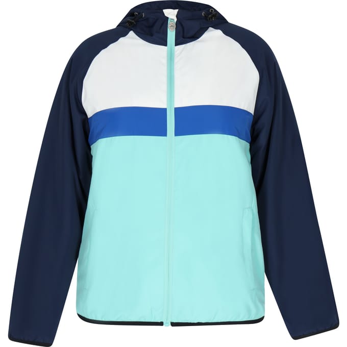 Mymo Anorak Dames Turkoois kleurblok