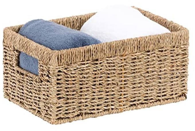 Wicker Storage Baskets Medium | Seagrass Rattan Woven Baskets voor Thuis