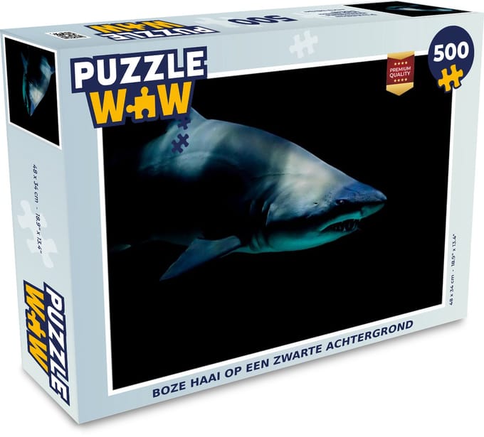 Puzzel Haai - Macro - Water - Legpuzzel - Puzzel 500 stukjes