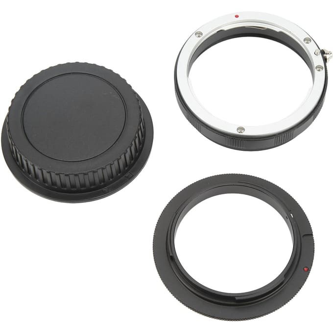 58mm Macro Omkeeradapterring Achterste Lensvatting Beschermring en Afdekking voor EF-vatting 58mm Filter black