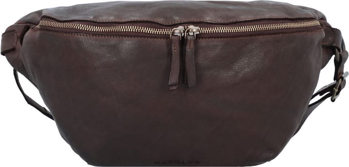 HAROLD'S Leren Schoudertas Submarine Hipbag Brown Donkerbruin