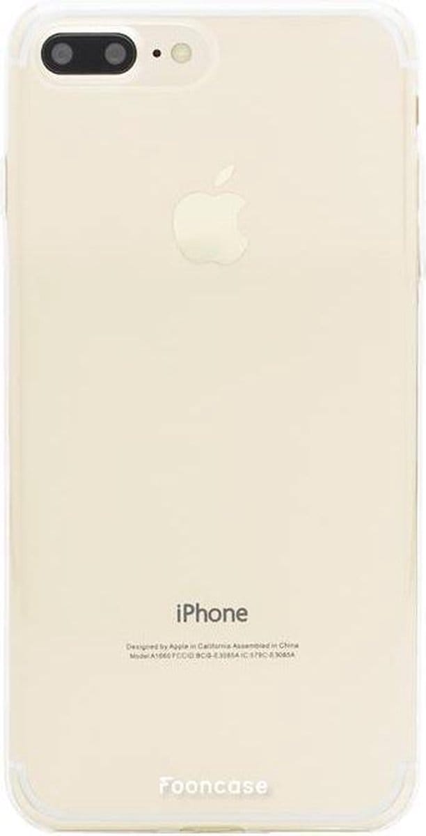 Fooncase Hoesje Geschikt voor iPhone 7 Plus - Shockproof Case - Back Cover / Soft Case - Transparant
