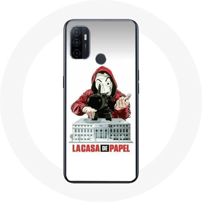 Coque - La casa de papel - Oppo A53 - Souple - Protection smartphone - Blanc blanc
